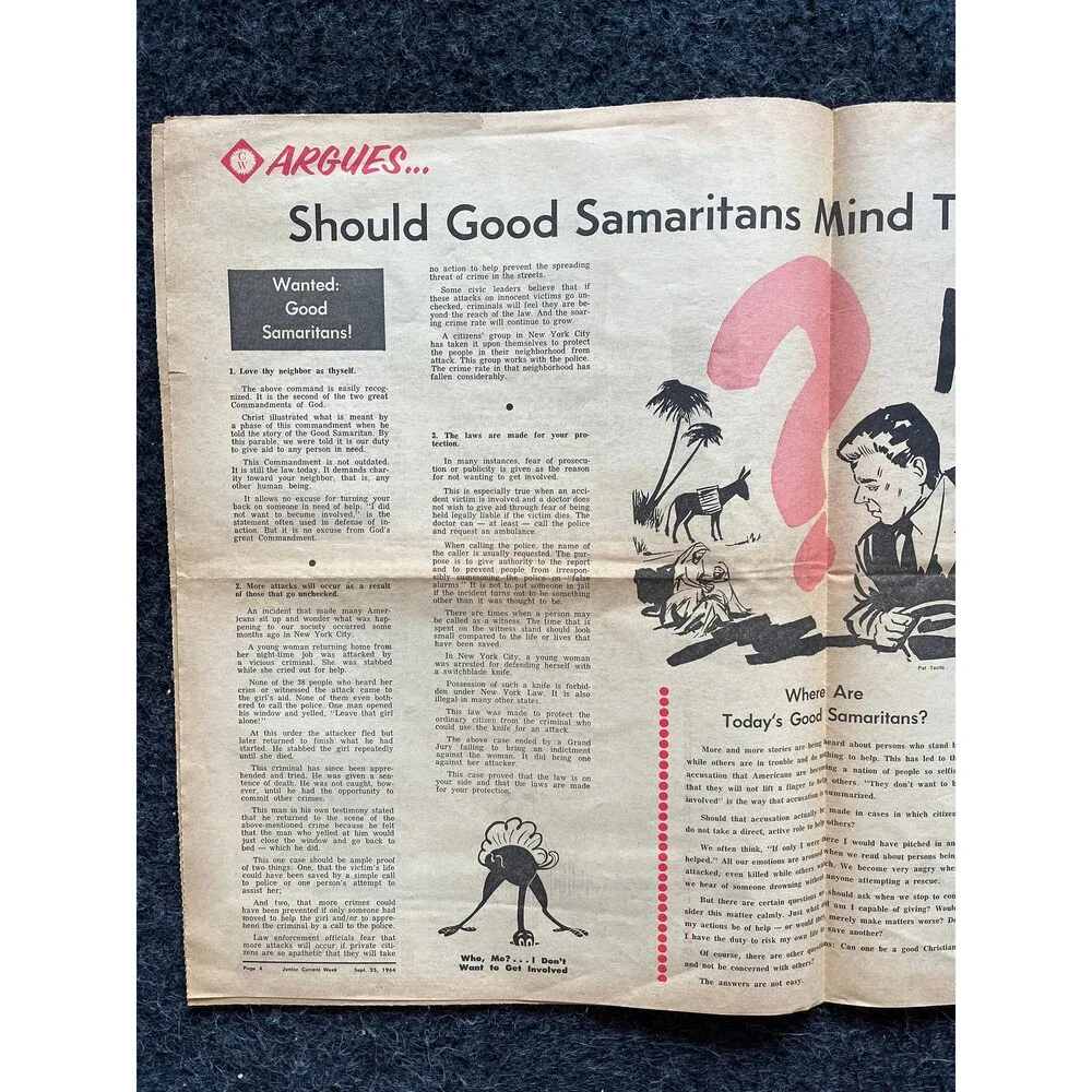 1970s Childrens Cold War Newspaper, Vintage Antique Collectibles, Original Chil